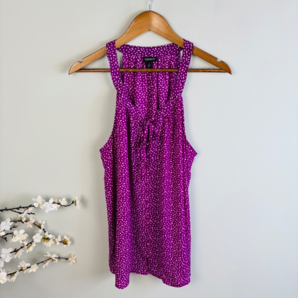 Torrid Polka Dot Chiffon Georgette Tank Size 0X - Picture 3 of 5